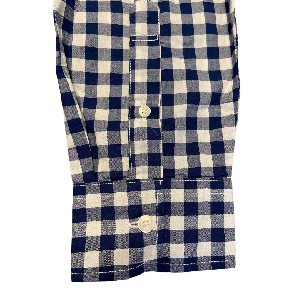 American Eagle Button Down‎ Shirt Blue White Plaid Long Sleeve Size Large New - Picture 7 of 10